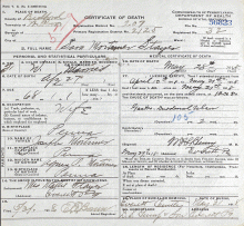 Sarah R Stayer Death Certificate